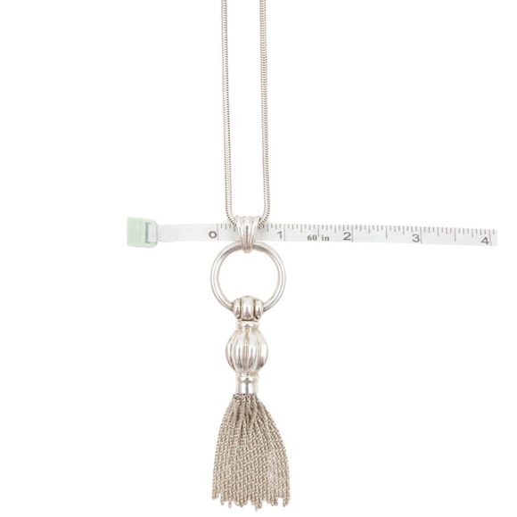 Authentic Tiffany & Co. Rare Tassel Fringe Necklace Silver 925 24.6